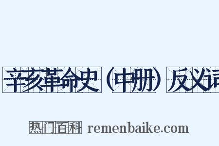 辛亥革命史（中册）反义词是什么意思的图片